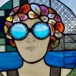 Stained glass swimmers