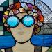 Stained glass swimmers