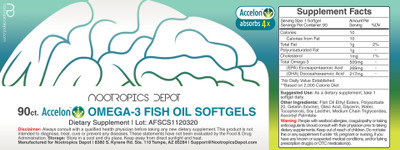 Accelon Omega-3 Fish Oil Softgel Capsules