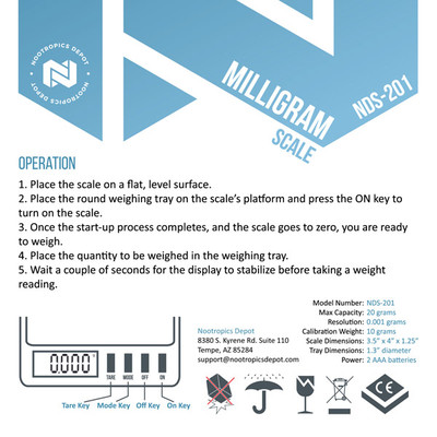 Nootropics Depot Milligram Scale | NDS-201