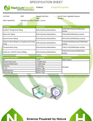 OmegaTAU Capsules | Enhanced Uridine + DHA