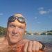 A selfie of the author in the Thames with Richmond Loch in the background